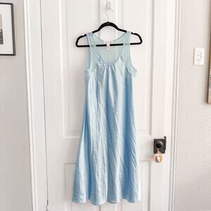 Oscar de la Renta blue midi slip pink label - M